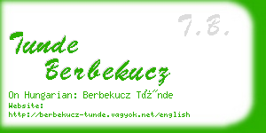 tunde berbekucz business card